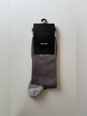 NWT Rapha Logo Socks Gray Medium